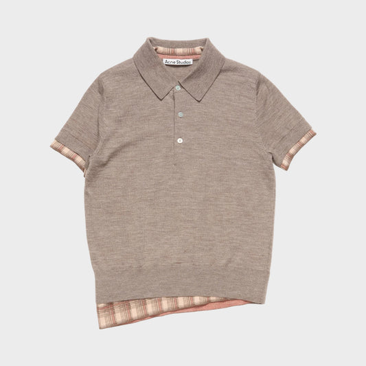 Acne Studios Wool Layered Knit Polo
