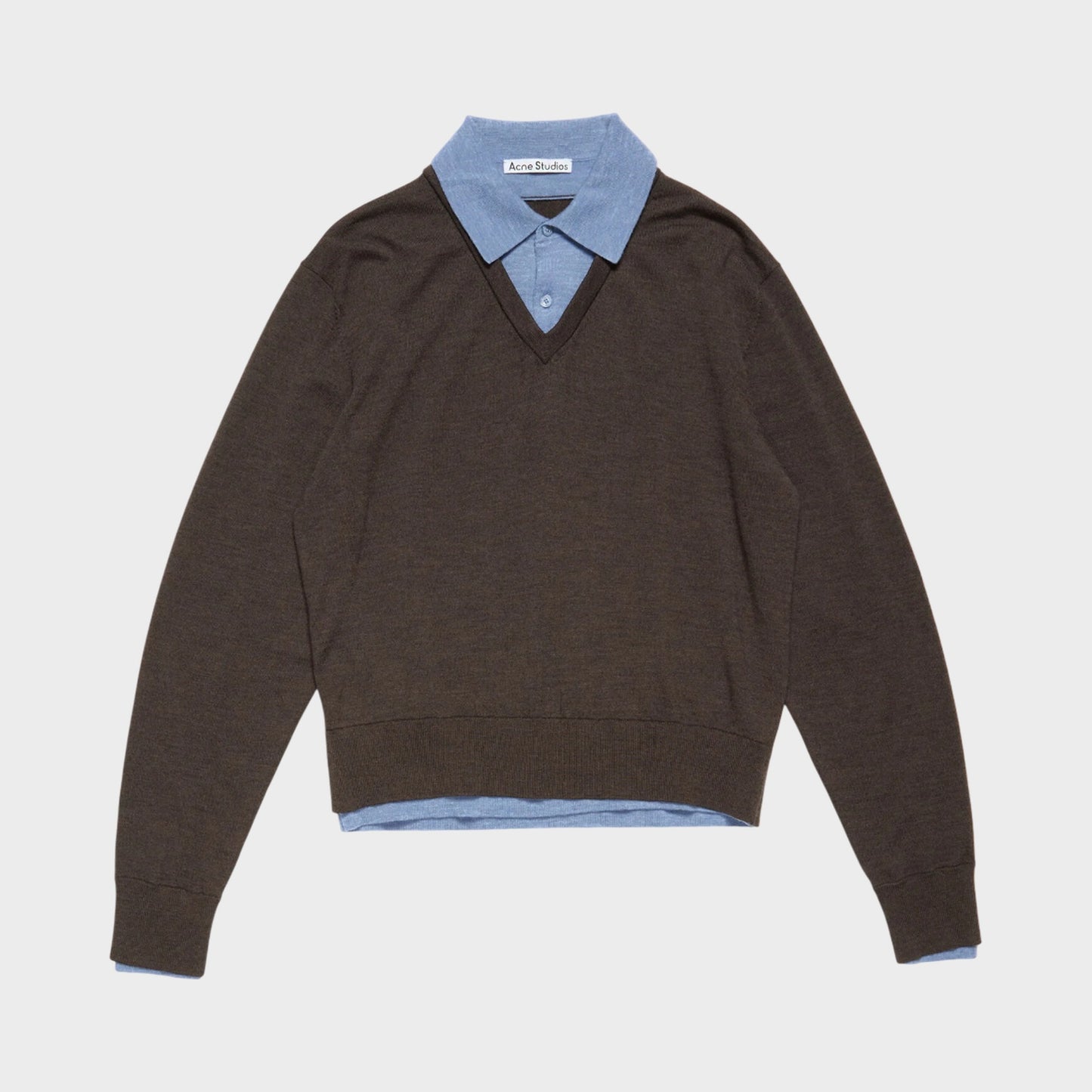 Acne Studios Wool V-Neck Layered Knitwear