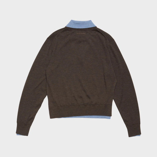 Acne Studios Wool V-Neck Layered Knitwear