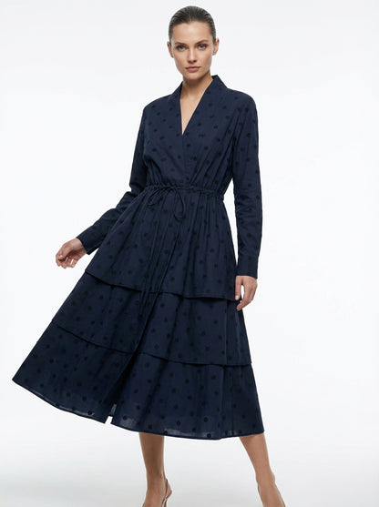 Alaïa Pois Brodes Kimono Shirt Dress