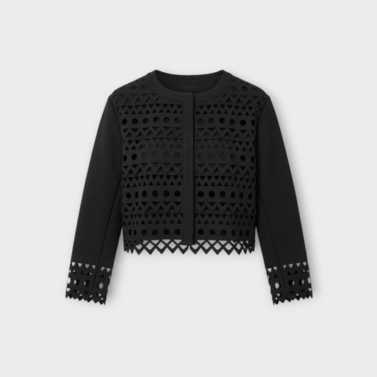 Alaïa Vienne Volants Uni Cropped Jacket