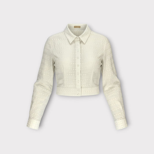 Alaïa Popeline Vienne Matt Cropped Shirt
