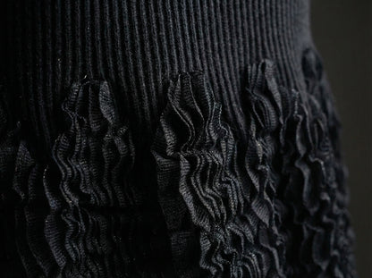 AlaÏa Libellule Wool & Lurex Ruffle Top