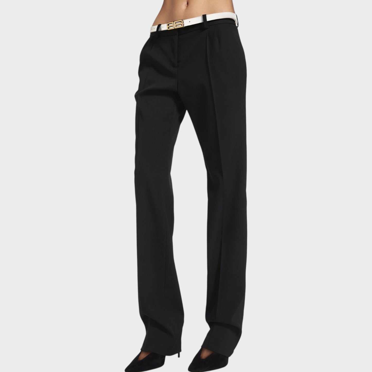 Balenciaga Wool Mix Slim Tailored Pants