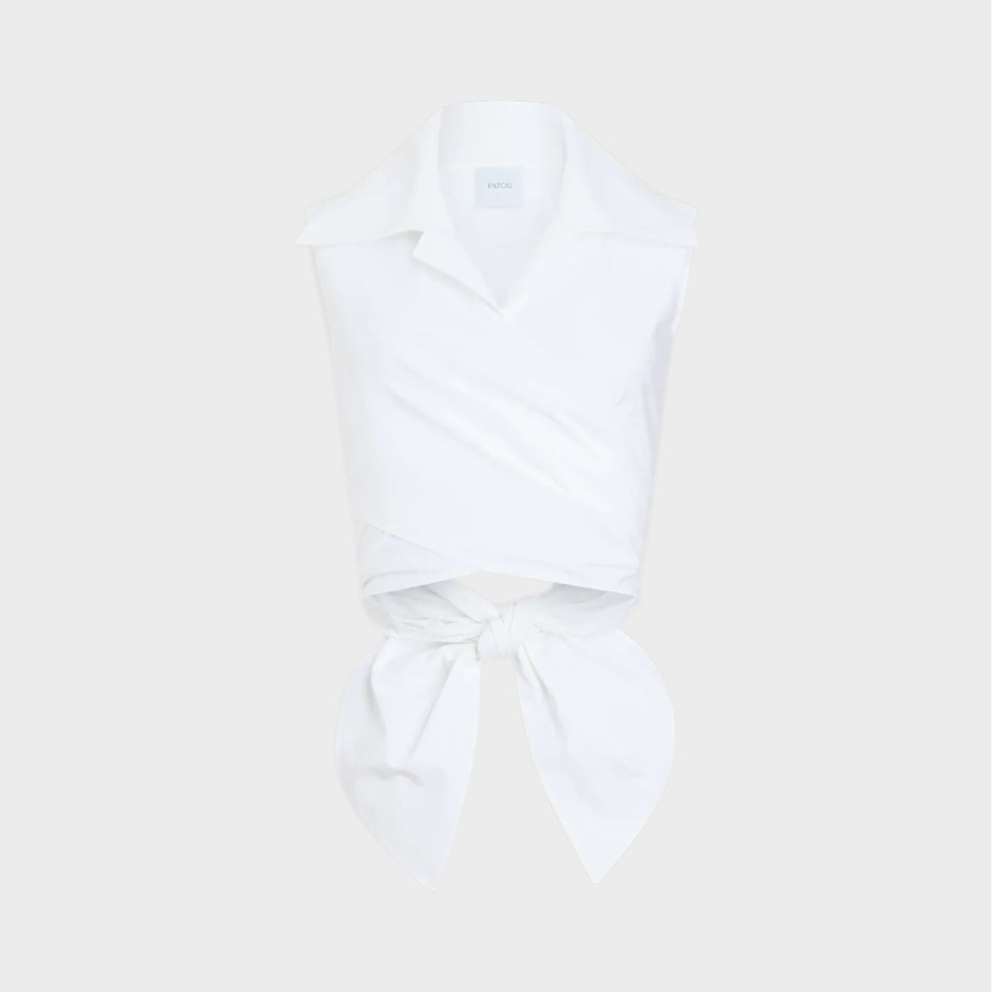 Patou Cotton Draped Tank Top