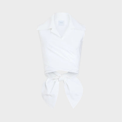 Patou Cotton Draped Tank Top