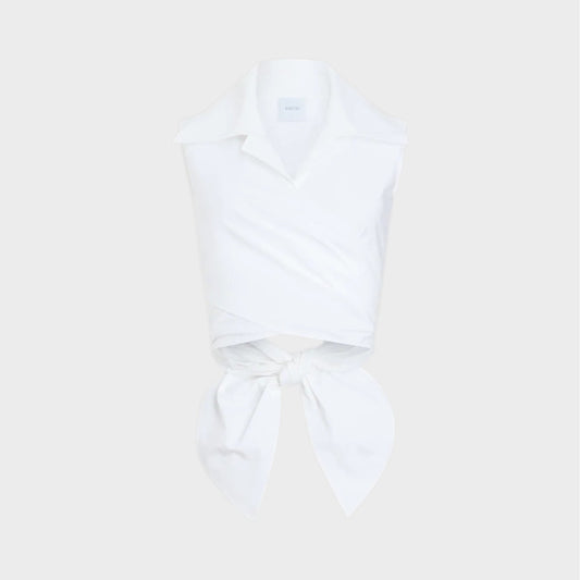 Patou Cotton Draped Tank Top