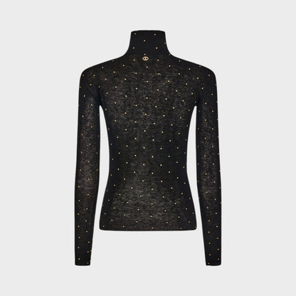 Rabanne Turtle Neck Studs Top