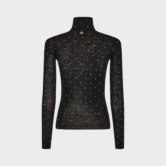 Rabanne Turtle Neck Studs Top