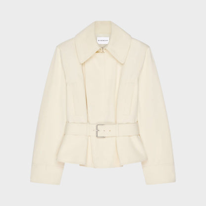 Givenchy Cotton & Wool Cotton Belted Bomber