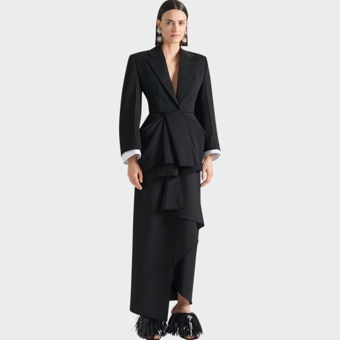 Givenchy Wool & Mohair Long Skirt