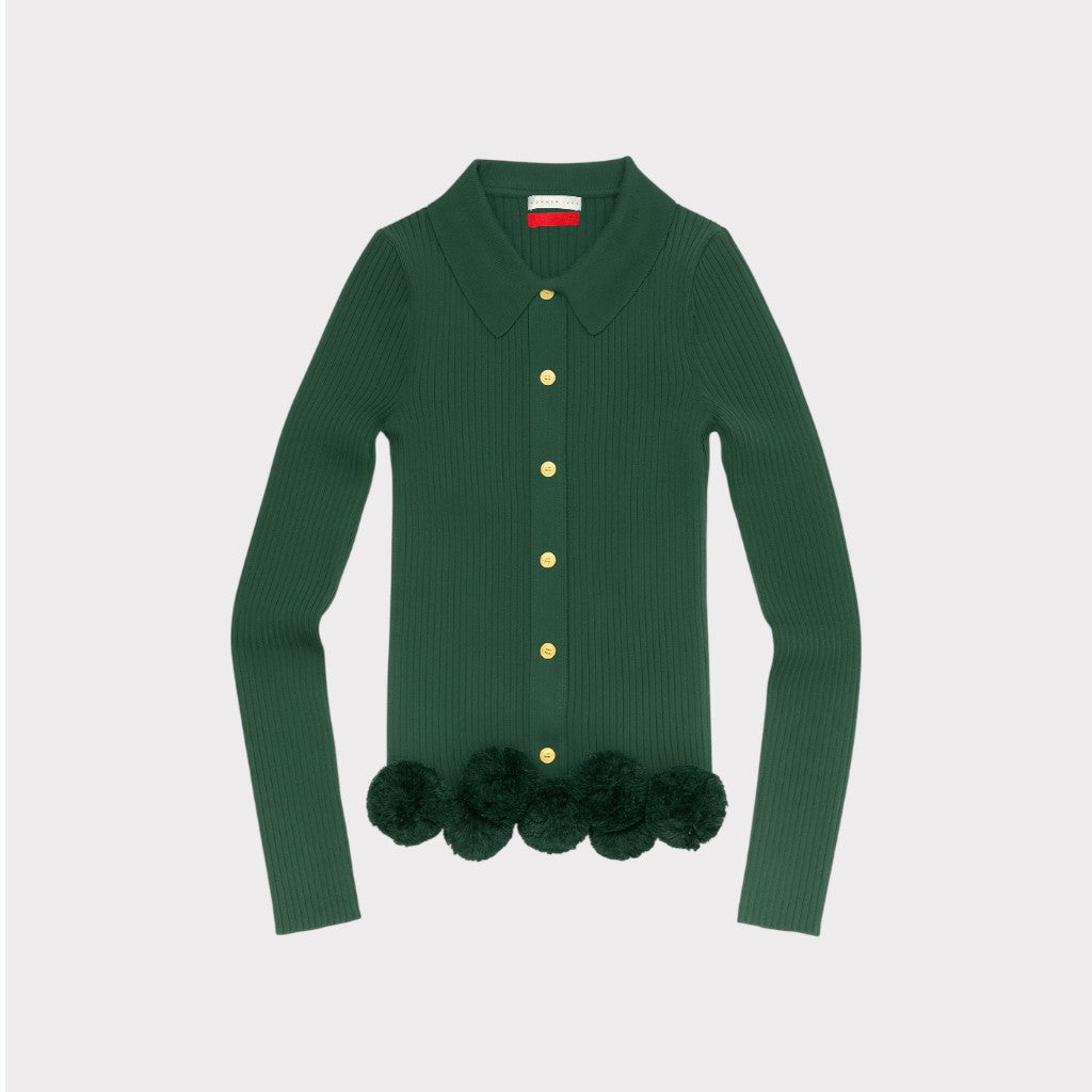 Conner Ives Pom Pom Knit Cardigan