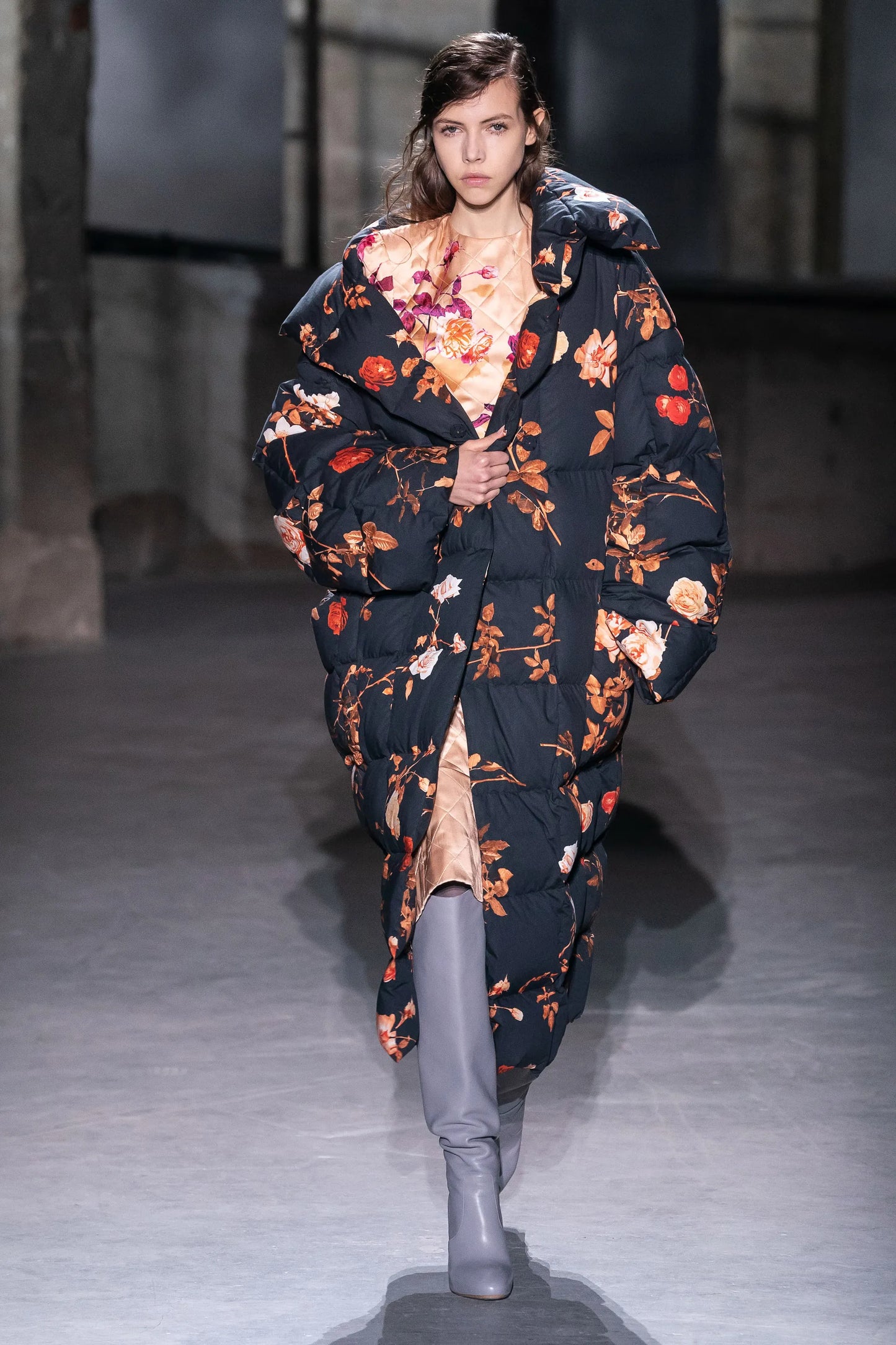 Dries Van Noten Reca Feather Puffed Coat