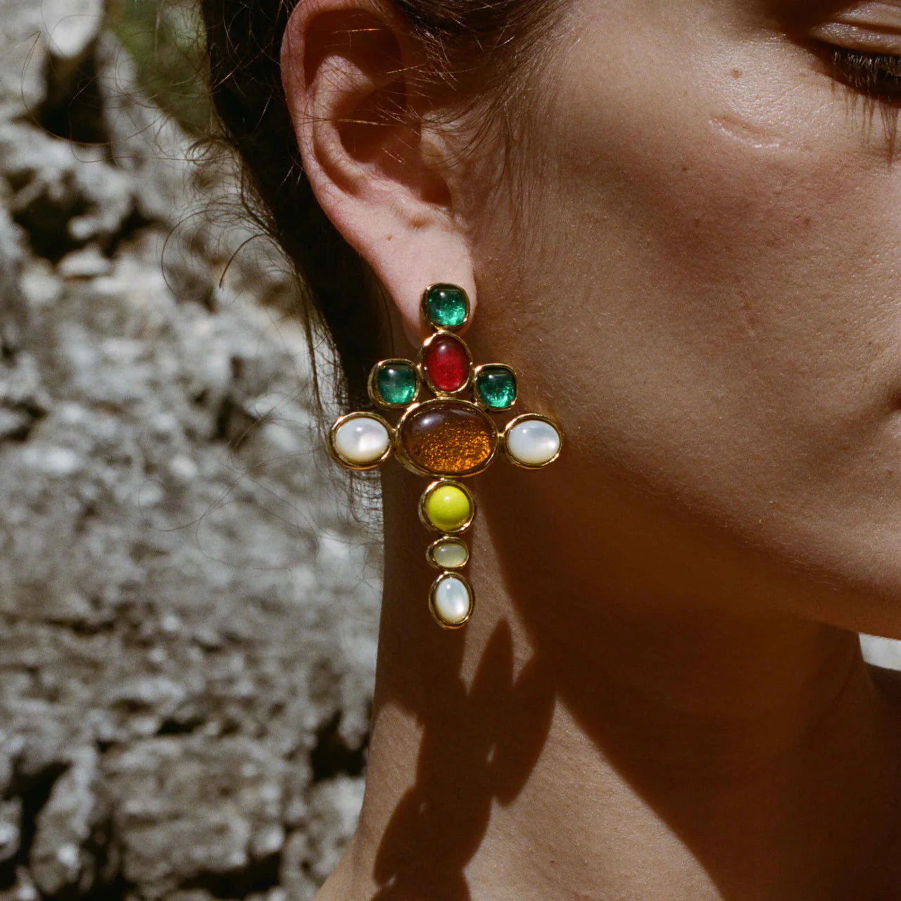 Goossens Bo Cross Earrings