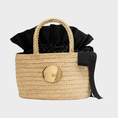 Patou Raffia Bucket Bag