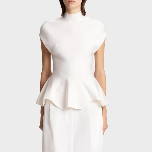 Khaite Andra Peplum Top