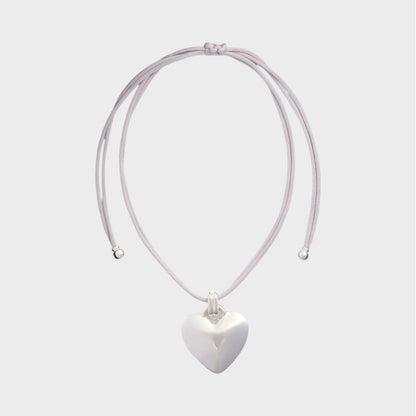 Patou Heart Ribbon Necklace