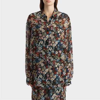 Khaite Goya Silk Floral Shirt
