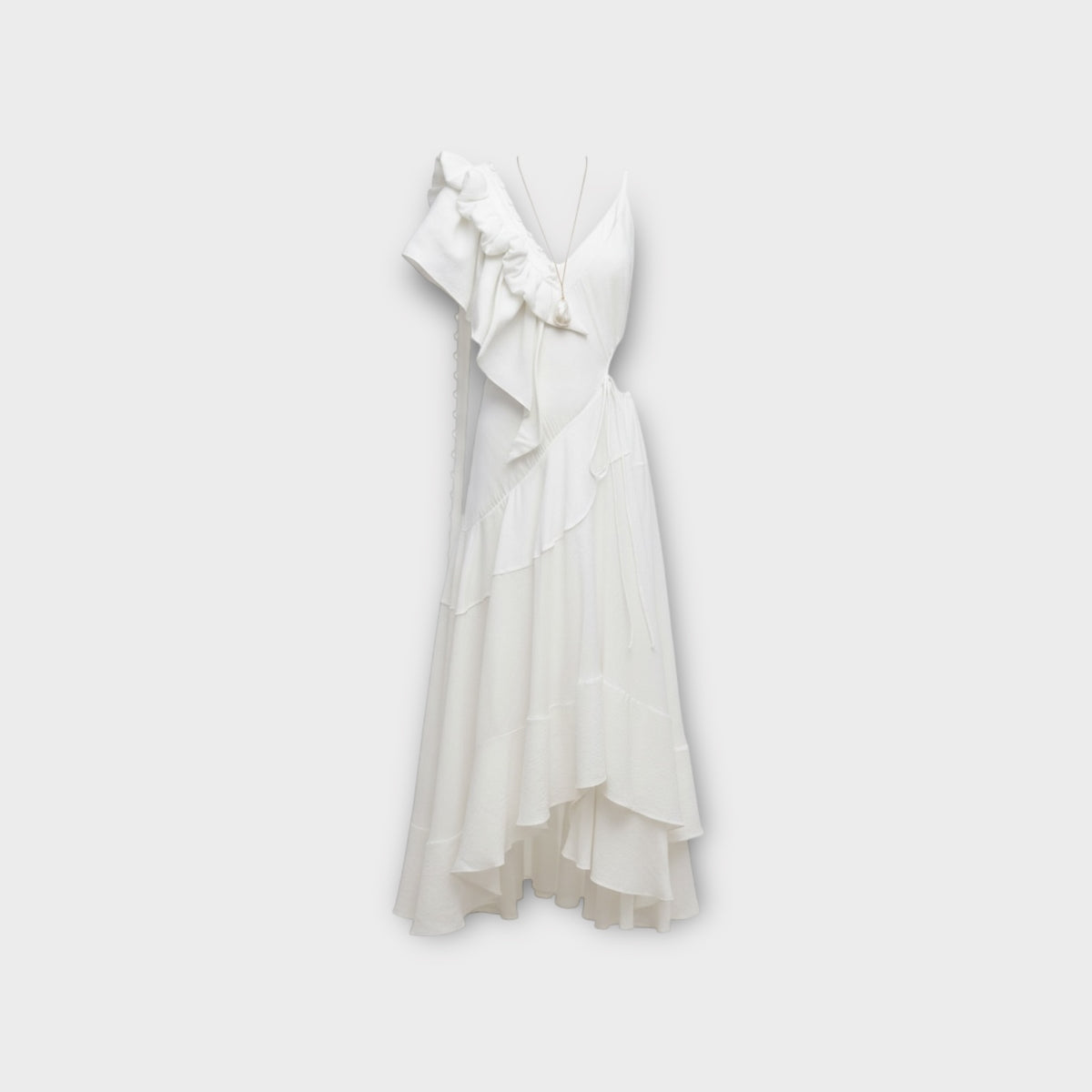 Loewe Ruffle Shoulder Long Dress