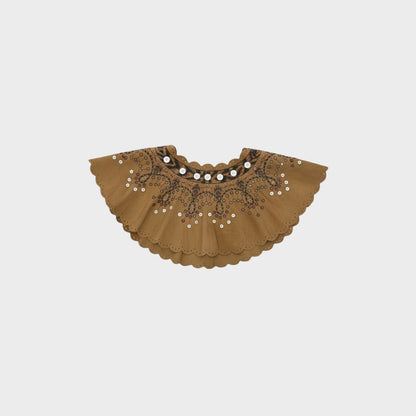 Loewe Gold Suede Shoulder Cape
