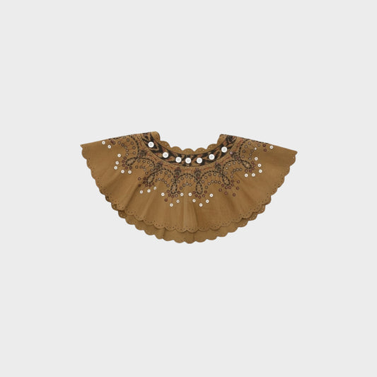Loewe Gold Suede Shoulder Cape