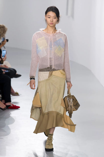 Loewe Patchwork Suede Skirt