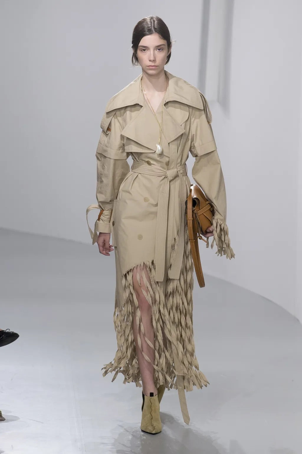 Loewe Long Fringe Trench Coat