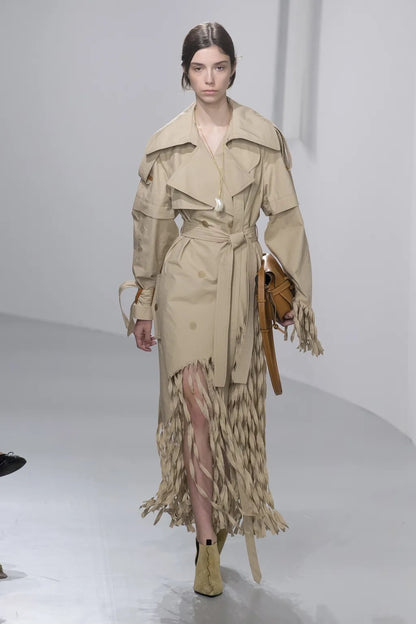 Loewe Long Fringe Trench Coat