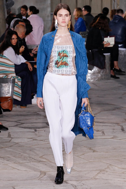Loewe Pleated Crinkled Trench Coat