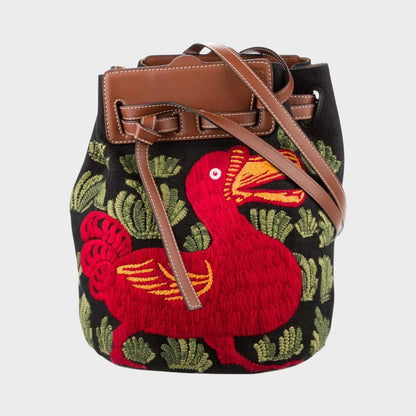 Loewe Duck Embroidered Bucket Bag