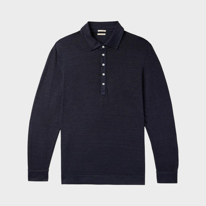 Massimo Alba Raya Cotton & Linen Polo
