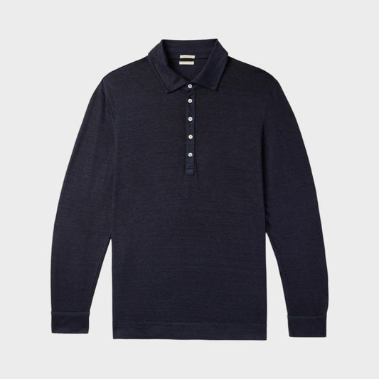 Massimo Alba Raya Cotton & Linen Polo