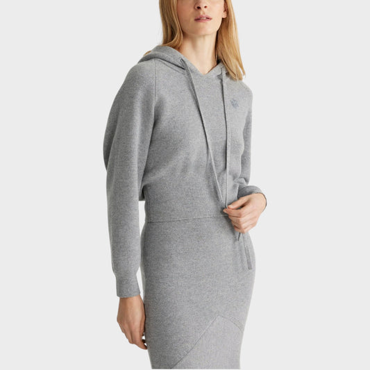 Patou Cashmere Cropped Hoodie