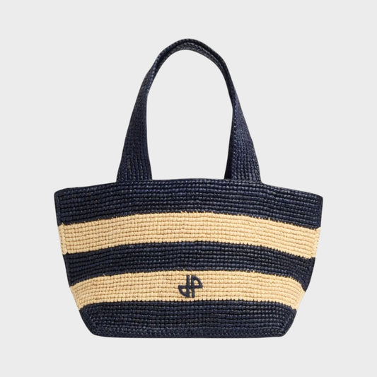 Patou Raffia Trapeze Tote Bag