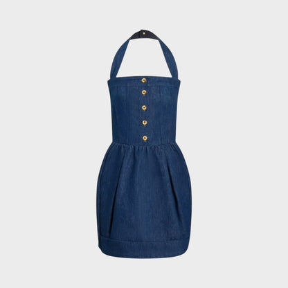 Patou Corset Denim Mini Dress