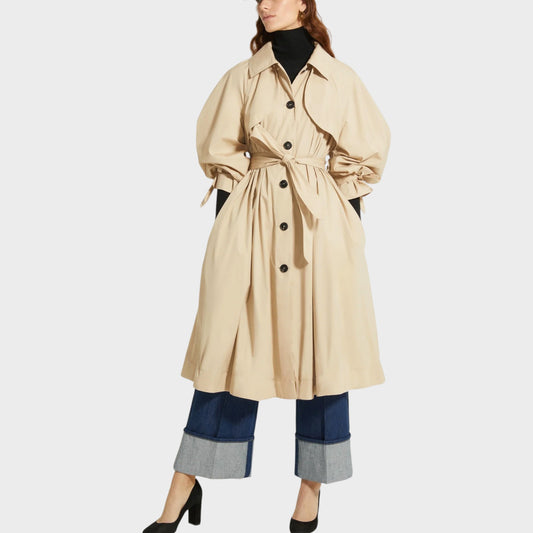 Patou Gabardine Belted Trench Coat