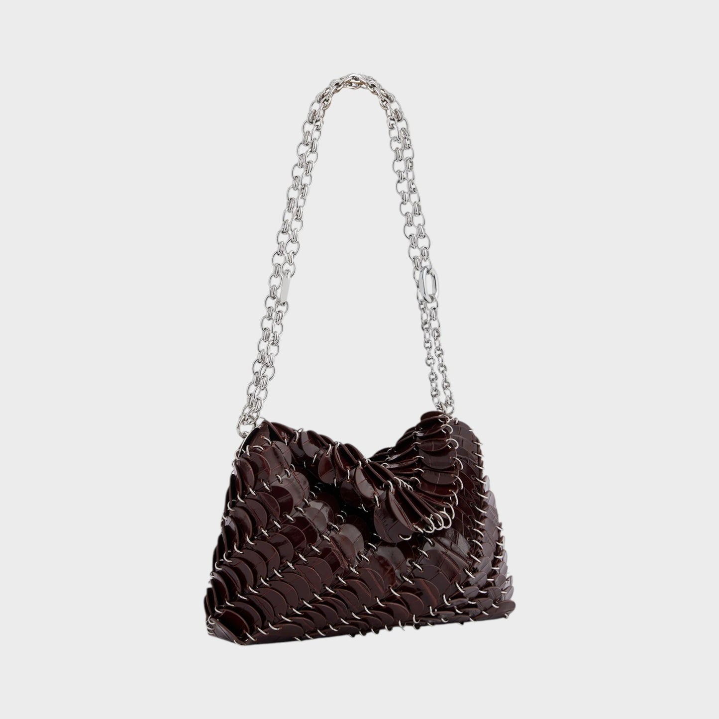Rabanne Embossed Leather Shoulder Bag