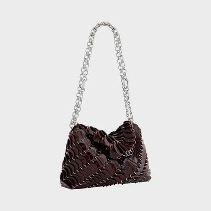 Rabanne Embossed Leather Shoulder Bag