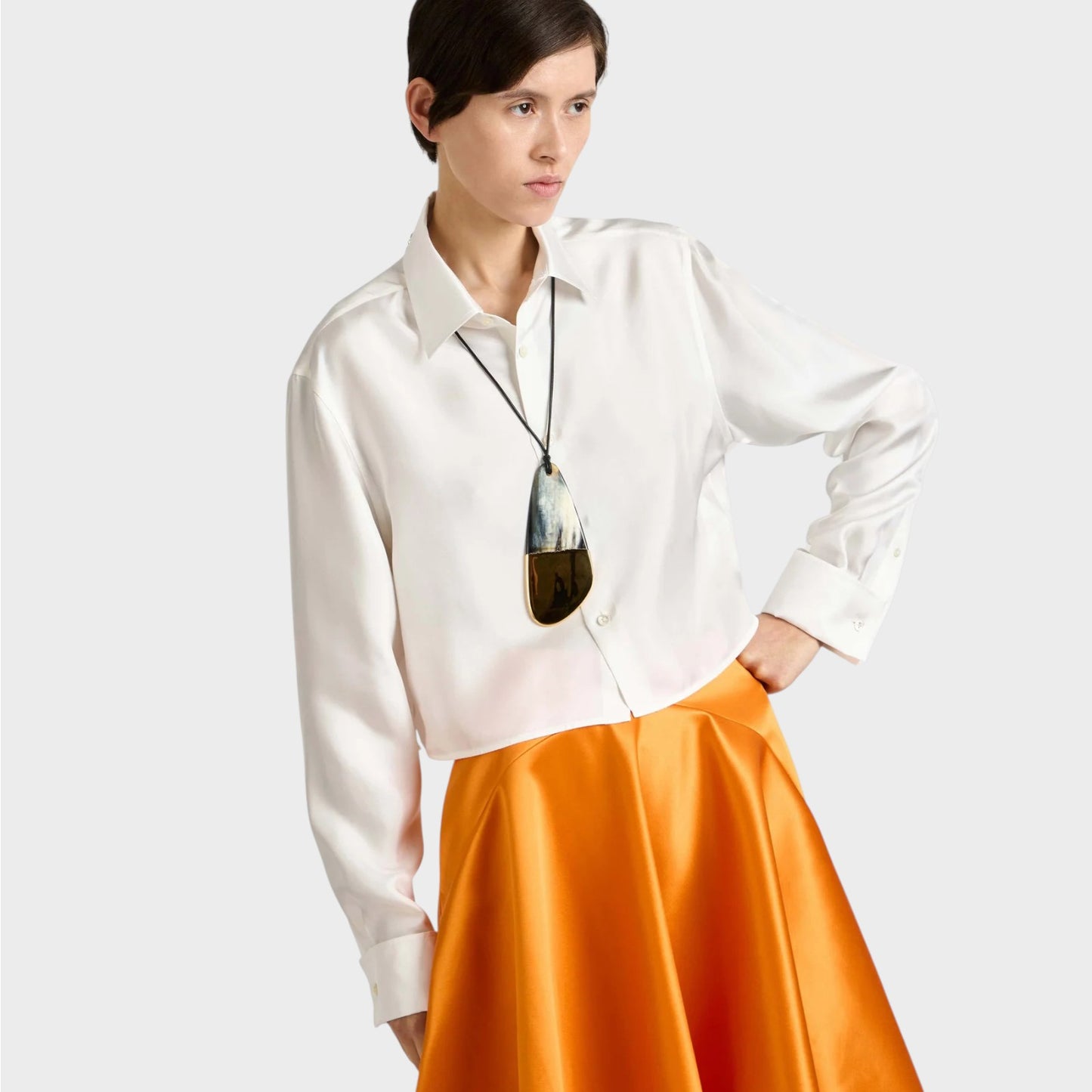 JW Anderson Silk Cropped Shirt