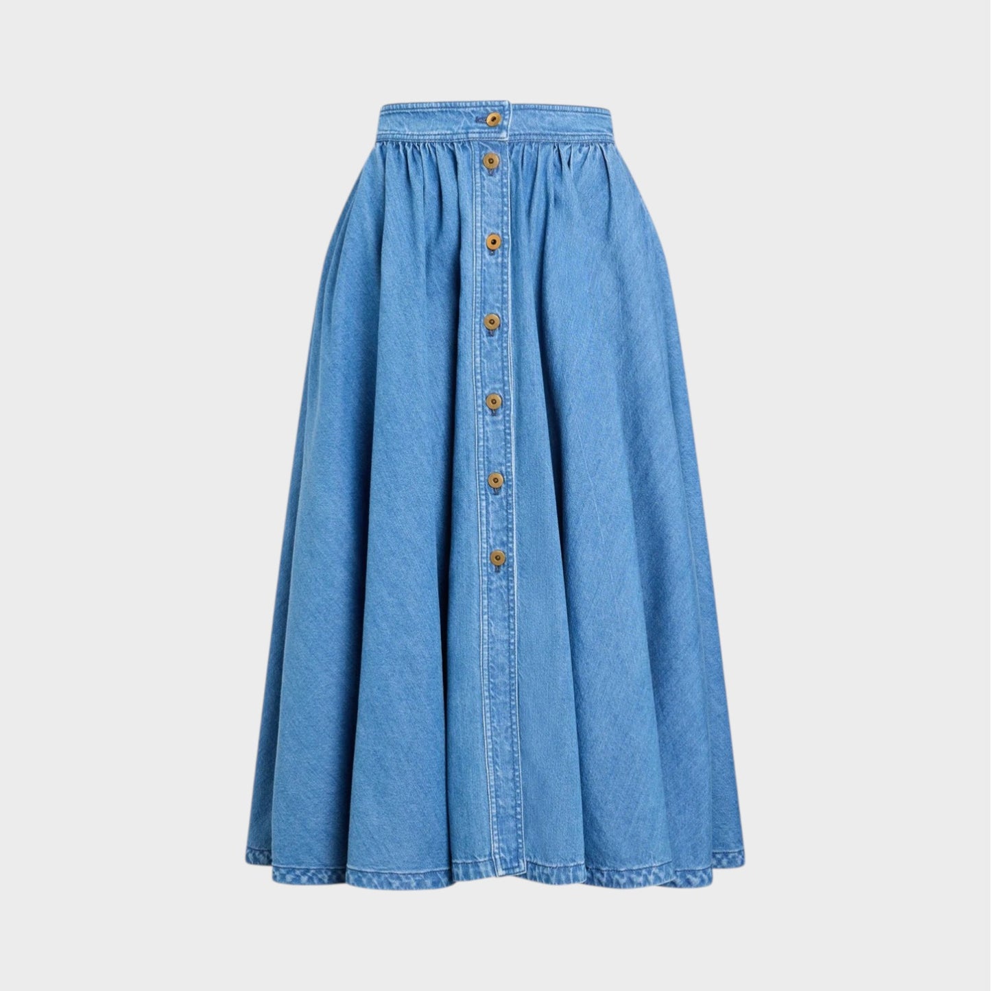 Patou Denim Maxi Skirt
