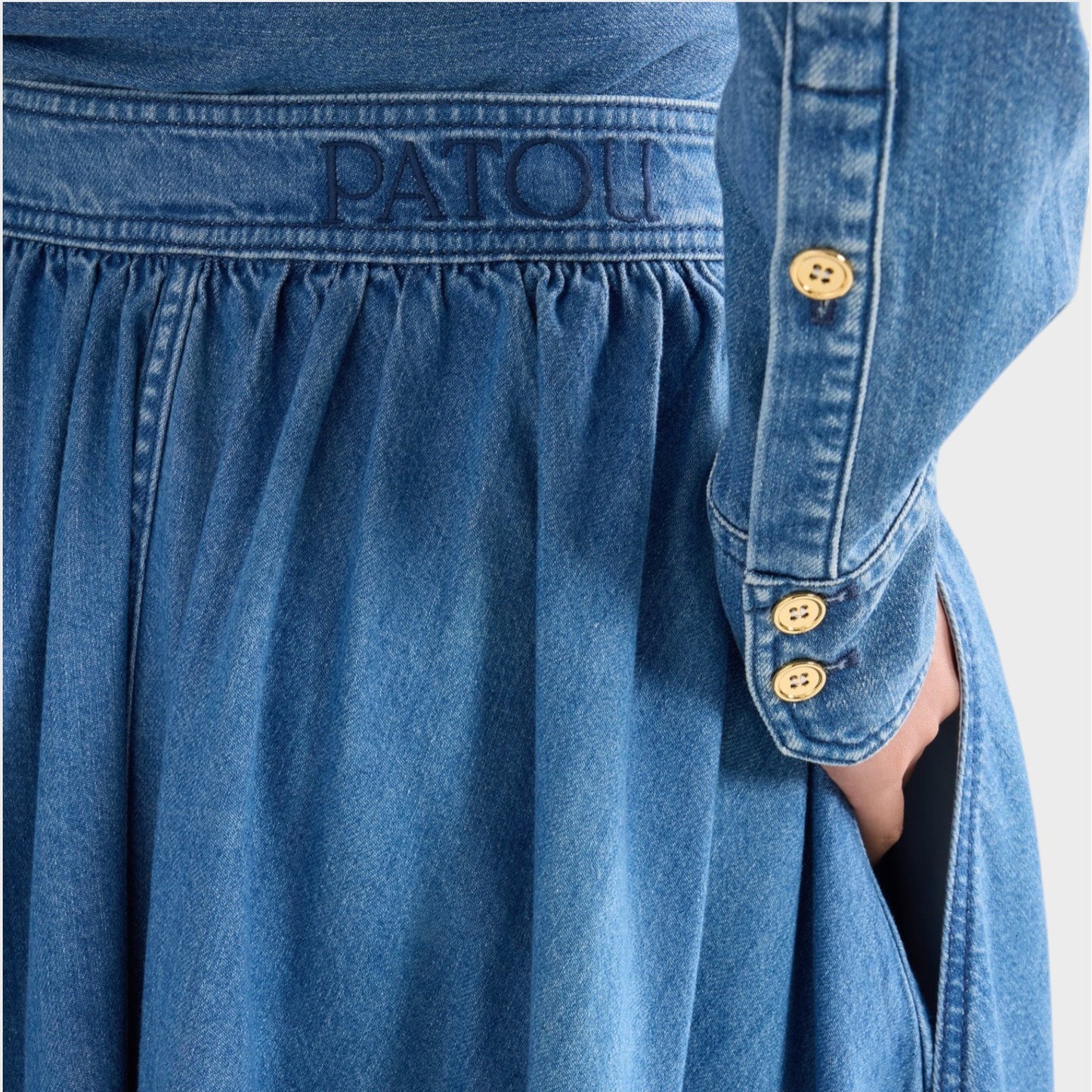 Patou Denim Maxi Skirt