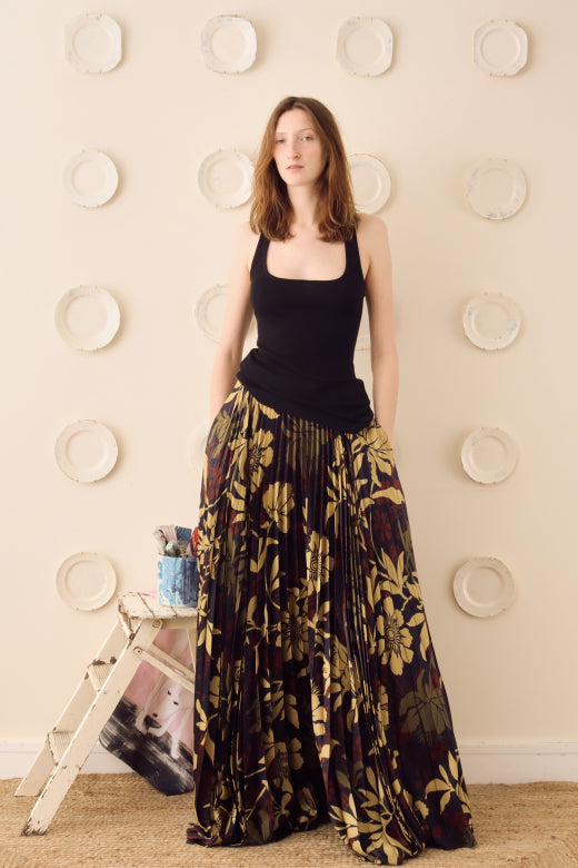 S.S. Daley Kate Crepe Pleated Skirt