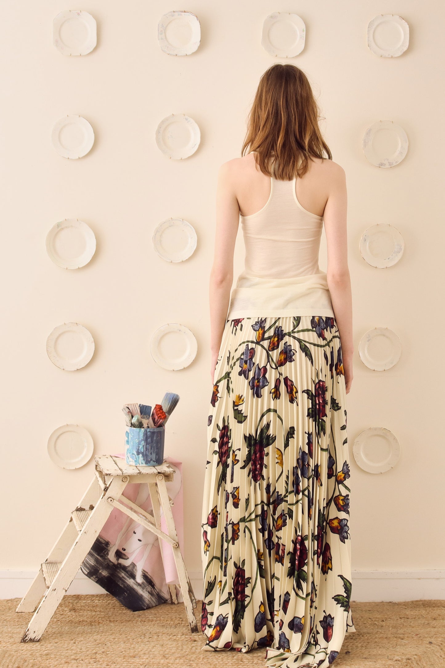 S.S. Daley Kate Crepe Pleated Skirt