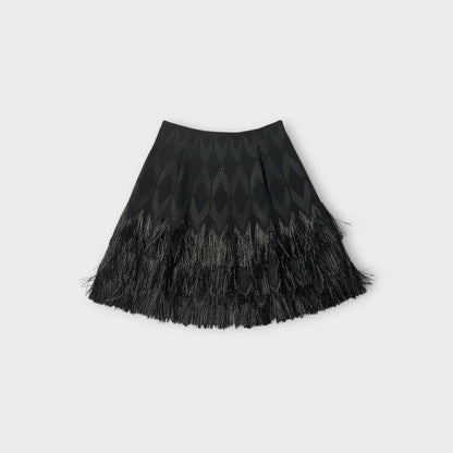 Alaïa Rappa Nui Raffia Fringe Skirt