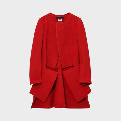 Comme des Garcons Wool Fitted Asymmetric Coat