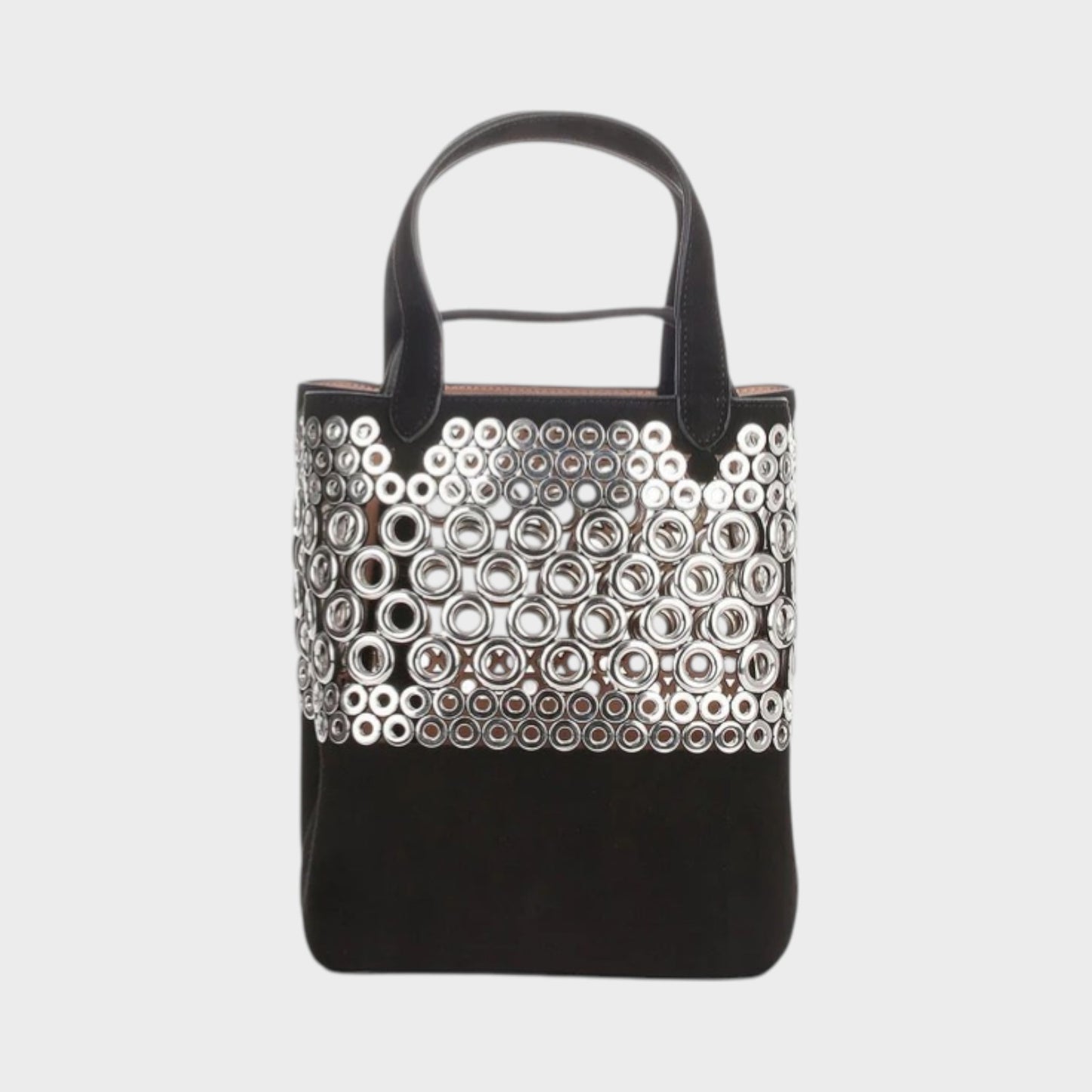 Alaïa Cabas Studded Suede Bucket Bag
