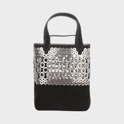 Alaïa Cabas Studded Suede Bucket Bag