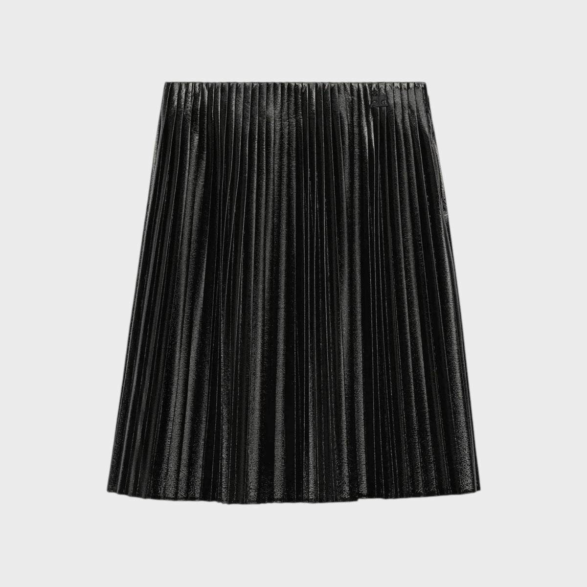 Courrèges Pleated Vinyl Mini Skirt