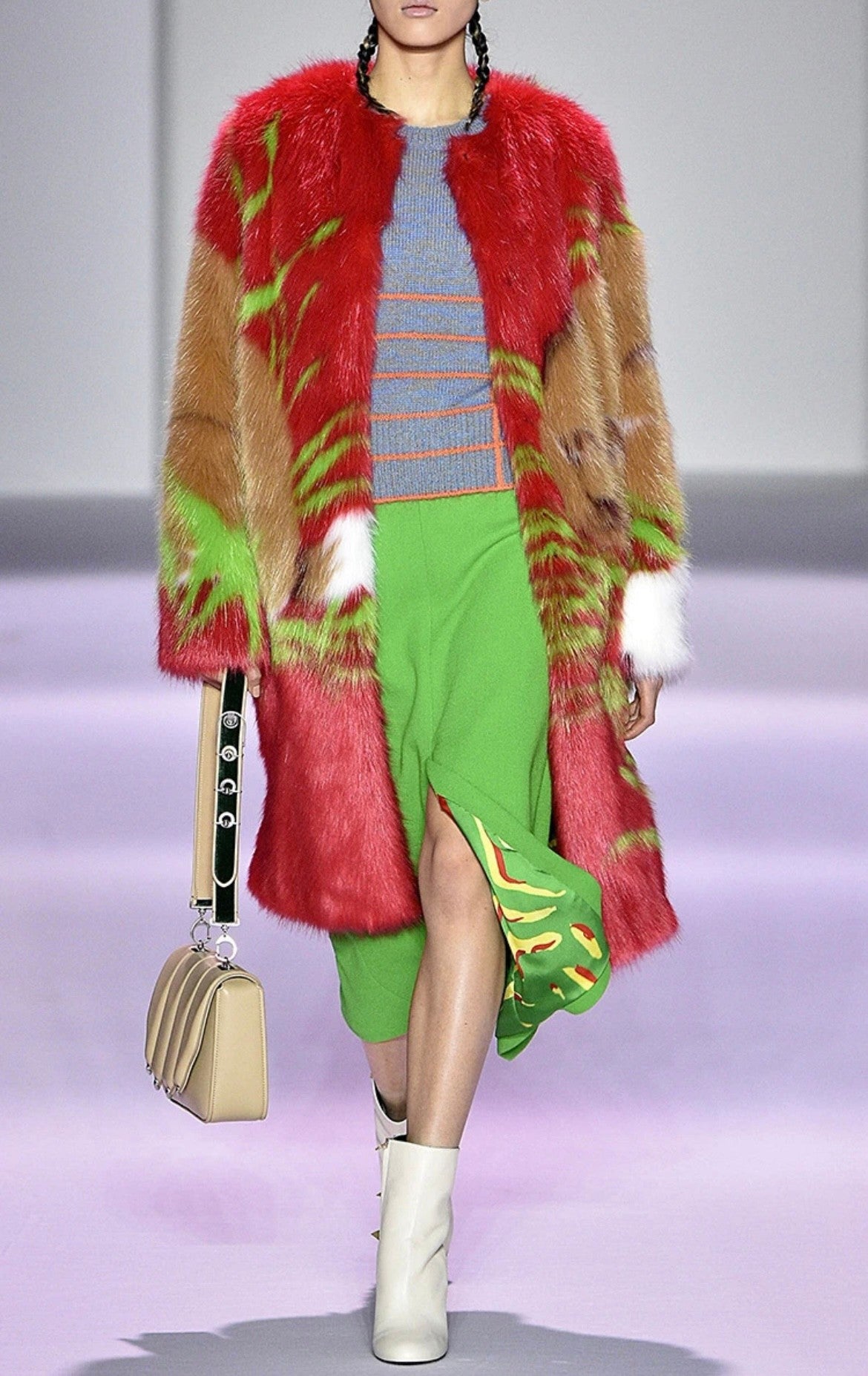 Marco de Vincenzo Pop Faux Fur Coat