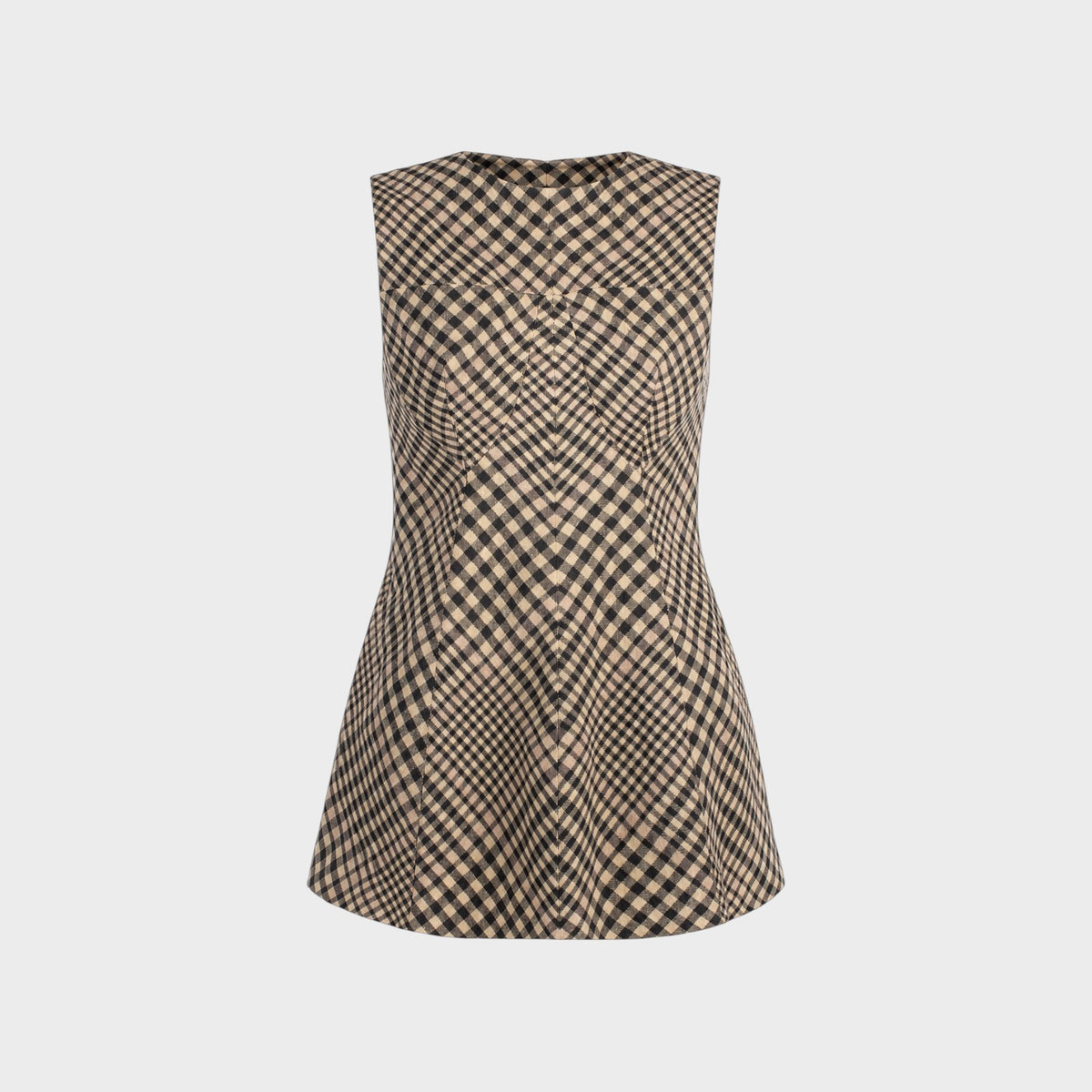 Ashlyn Taryn Linen & Wool Crew Peplum Top
